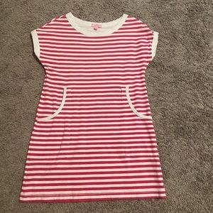 Lilly Pulitzer Pink and White Stripe Dress Size XS